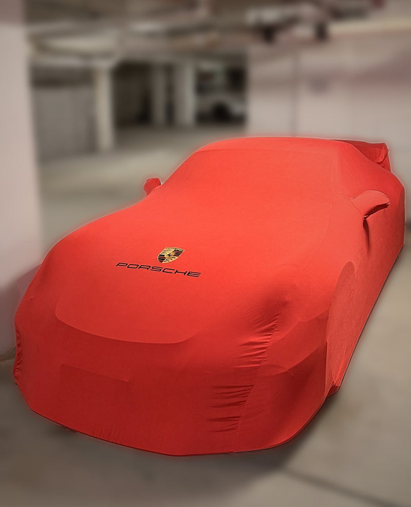 The Covr Indoor cover on a car in a carpark